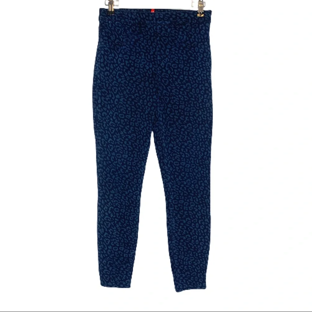 SPANX Blue Cheetah‎ Print Leggings Small
